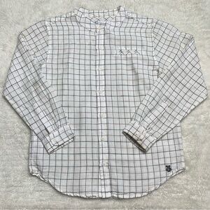 Tutto Piccolo Boy's White Black Checkered Button Down Shirt Size 12